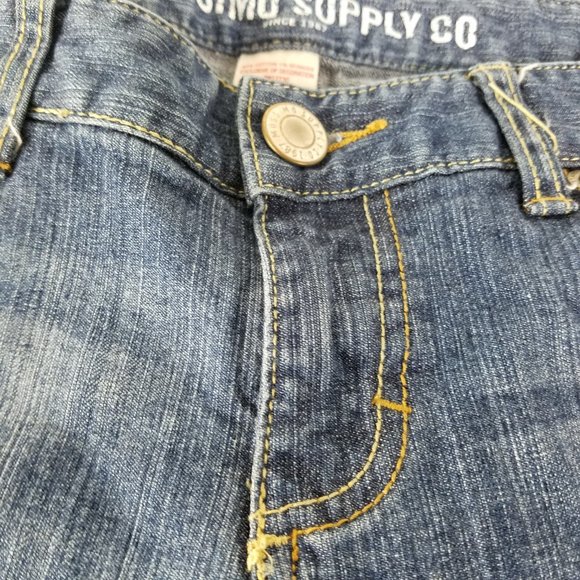 Mossimo Jeans Juniors 7 Short Low Rise Womens Fit 6 Skinny Distressed Blue Denim - Picture 10 of 13